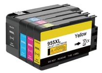 955XL Compatible Set of 4 Compatible Inks Bk/C/M/Y for HP