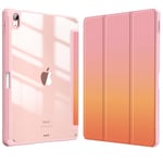 FINTIE Coque pour iPad Air 11 Pouces 2024 M2 / iPad Air 5 2022 / iPad Air 4 2020 10.9" - [Rangement de Stylet] Housse Transparente Claire Etui Antichoc Veille/Réveil Auto, Ombre Crépusculaire