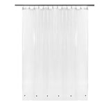 Rideau de Douche Transparent de 208 x 188 cm (l x L) avec Crochets et aimants gratuits, résistant à la moisissure, antibactérien, imperméable, Non Toxique, respectueux de l'environnement, sans PVC,