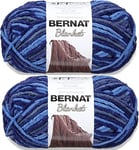 Bernat Lot de 2 paquets de fil de laine pour couverture de la mer du Nord - Polyester - 6 super volumineux - 200 m - Tricot/crochet