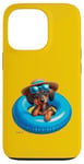 Coque pour iPhone 13 Pro P.D.Moreno Flotteur gonflable pour piscine Motif teckel