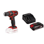 Einhell Perceuse Visseuse sans fil TC-CD 18/35 Li - Solo Power X-Change (Li-ion, 18V, Couple 35, éclairage LED) avec Chargeur et Batterie 2,5Ah