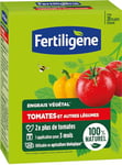 FERTILIGENE FEGTOM12 - Engrais Végétal Tomates et Légumes 1,2 kg - Pour 2 fois plus de tomates - Seulement 1 application en 3 mois - Jusqu'à 20 plants environ - Produit 100% naturel avec zéolite