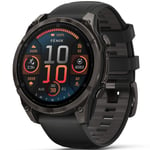 Garmin Fenix 8 47MM AMOLED Sapphire 010-02904-21 - Herre - 47 mm - Smartwatch - Quartz m. Oplader - Safirglas