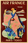 AIRLINES PARIS TOKIO / TOKYO R064 - POSTER HQ 50x75cm d'une AFFICHE VINTAGE