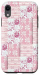 iPhone XR Light Pink Flowers & Bows Gingham Coquette Girly Aesthetic Case