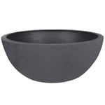 EDA - Vasque Basalt'Up 25 cm - 3,3 L - Décor Imitation Béton - Ø 24,5 x H.10,5 cm - Gris Anthracite