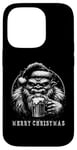 Coque pour iPhone 14 Pro Yeti Chapeau de Père Noël – Drôle Vintage Yeti Beer Amoureux de Noël