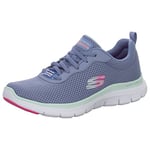 Skechers Women's Flex Appeal 4.0 Brilliant View Sneaker,Slate Mesh/Trim,7 UK