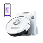 Shark PowerDetect Robot aspirateur à vidage automatique avec navigation 3D et LiDAR, base anti-allergène/anti-odeur, contournement obstacles, moquettes et sols durs, WiFi/App/Alexa, blanc AV2820VEEUWH