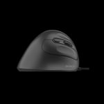 Deltaco Wired Vertical Mouse, 4 knappar, 1000-1600 DPI - Svart