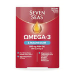 Seven Seas Omega-3 Fish Oil & Magnesium, 500 mg Fish Oil + 300 mg Omega-3, 60 High Strength Tablets With Vitamin D & 375 mg Magnesium, EPA & DHA, Whole Body Health+, Duo Pack: 30 Capsules + 30 Tablets