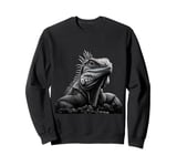 Cuban Rock Iguana Shirt Gothic Reptile Keeper Pet Owner Art Sweatshirt