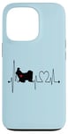 Coque pour iPhone 13 Pro Shih Tzu Dog Heartbeat EKG Funny Dogs Amoureux et propriétaire