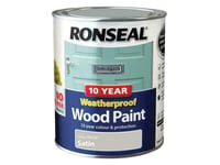 Ronseal 10 Year Weatherproof Wood Paint Grey Stone Satin 750Ml RSL38791