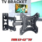 TV WALL BRACKET MOUNT 10-42" SWIVEL & TILT FULL MOTION FOR LED PLASMA TELEVISION