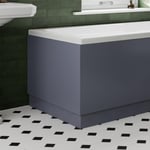 Dark Grey Gloss Bath End Panel 700mm End MDF Bathroom Traditional Straight Bath