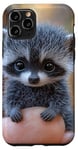 Coque pour iPhone 11 Pro Mini raton laveur très mignon