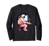 Astronaut With Laptop Computer Long Sleeve T-Shirt