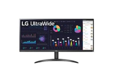 Lg 34Wq500-B, 86,4 Cm (34"), 2560 X 1080 Pixlar, Ultrawide Full Hd, Led, 5 Ms, Svart