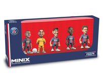 MINIX - PSG - Pack de 5 - Figurine à Collectionner 7cm - (Mbappe, Dembele, Asensio, Marquinhos, Donnarumma)