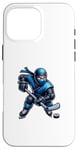 Coque pour iPhone 16 Pro Max Joueur ninja de hockey sur glace