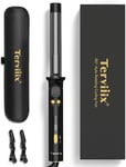 Automatic Rotating Curling Iron - 25mm Ceramic Barrel, 9 Heat Settings, Black Go