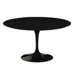 Knoll - Saarinen Round Table - Matbord, Ø 137 cm, Svart underrede, skiva i Svart laminat - Spisebord - Eero Saarinen - Svart - Laminat/Metall