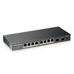 Zyxel Switch Gigabit 10 Ports Non Administrable | avec 8 Ports PoE+ [130 Watts]| Modèle sans Ventilateur [GS1100-10HP]