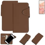 WALLET CASE PHONE CASE FOR Motorola Razr 50 BROWN BOOKSTLYE PROTECTIVE HULL FLIP