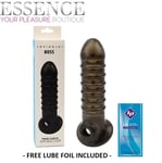 Loving Joy Boss Textured Penis Extension Sleeve with Ball Loop ADD 25% In Girth