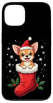 Coque pour iPhone 13 Chihuahua Christmas Stocking Puppy Dog Lover Holiday