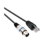 Câble RJ45-DMX femelle - 1m