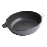 De Buyer 8352.28 Sauteuse "Choc Induction" anti-adhésif Diamètre 28 cm avec Embase pour Manche Amovible (non fourni)