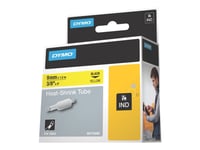 Dymo Rhinopro Heat Shrink Tubing - Polyolefin - Svart På Gult - Rulle (0,9 Cm X 5,5 M) Fodral - För Rhino 4200, 6000, 6000 Hard Case Kit