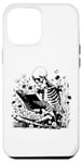 iPhone 12 Pro Max Skeleton Reading Book Floral Wisdom Funny Book Lover Case