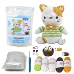 KNITTY CRITTERS - Pouch Friends Crochet Kit - Katie Kitten