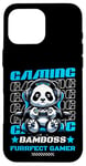 Coque pour iPhone 16 Pro Max Graphique de jeu vidéo Panda Gaming pour hommes, garçons, femmes, enfants