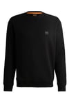 BOSS Mens Westart Cotton-terry regular-fit sweatshirt with logo patch