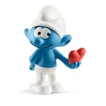 Schleich- Figurine Schtroumpf avec cœur The Smurfs, 20817, Bleu