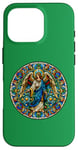 iPhone 16 Pro Stained Glass Saint Archangel Raphael Case