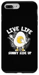 Coque pour iPhone 7 Plus/8 Plus Œufs drôles de nourriture Pun Live Life Sunny Side Up