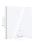 Interrupteur WiFi, Maxcio Interrupteur Mural Intelligent Compatible avec Alexa Echo et Google Home, Interrupteur d’Éclairage Sans Fils, Fonction de Minuterie (Ligne Neutre Requis) - 2 Canaux