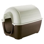 Ferplast Niche d'extérieur pour chiens KENNY 03, résistant aux chocs et rayons UV, système de drainage des liquides, grille pour l'aération, démontable pour le nettoyage, 60 x 89 x h 60 cm