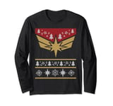 Marvel Captain Marvel Carol Danvers Holiday Sweater Long Sleeve T-Shirt