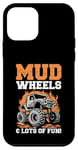 Coque pour iPhone 12 mini Graphique Monster Truck pour garçons, tout-petits, anniversaire, école, enfants