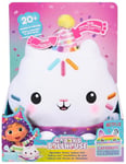 Gabby's Dollhouse Celebrations, Sprinkle Party Cakey Cat Soft Toy, 25-Centimetre Interactive Soft Toy with Sounds, Kids’ Toys for Girls and Boys Aged 3+