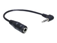 Delock - Audio-Adapter - Mikrostereojack Hane Till Mini-Phone Stereo 3.5 Mm Hona - 14 Cm - Svart - Vinklad Kontakt