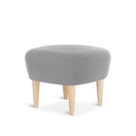 Tom Dixon - Wingback Ottoman, Tyg: Cat C. Hallingdal 65-0130, Ben: Naturell - Jalkarahit - Harmaa - Metalli/Puu/Vaahto