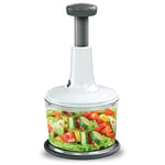 Hand Press Food Chopper | Manual Food Processor| Lightweight and Portable | Blender, Grinder, Chopper– Multipurpose Food Slicer for Vegetables, Fruits, Meat, Fish, Nuts